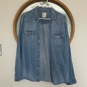 Denim button down